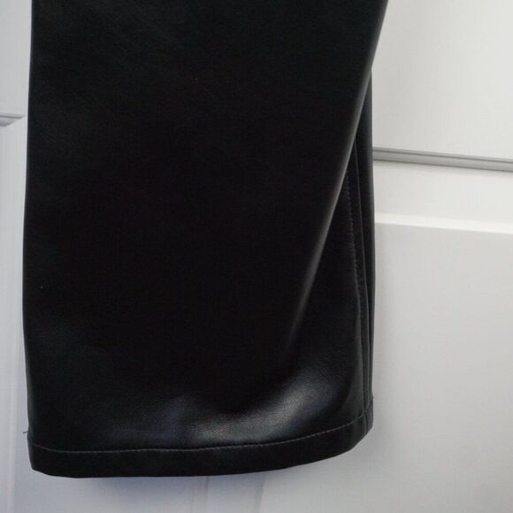 New Jonathan Simkhai Dahlia Straight Leg Trouser in Black Vegan Leather size 8 - Picture 14 of 16
